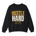 Hustle Hard Crewneck - Black flat mockup