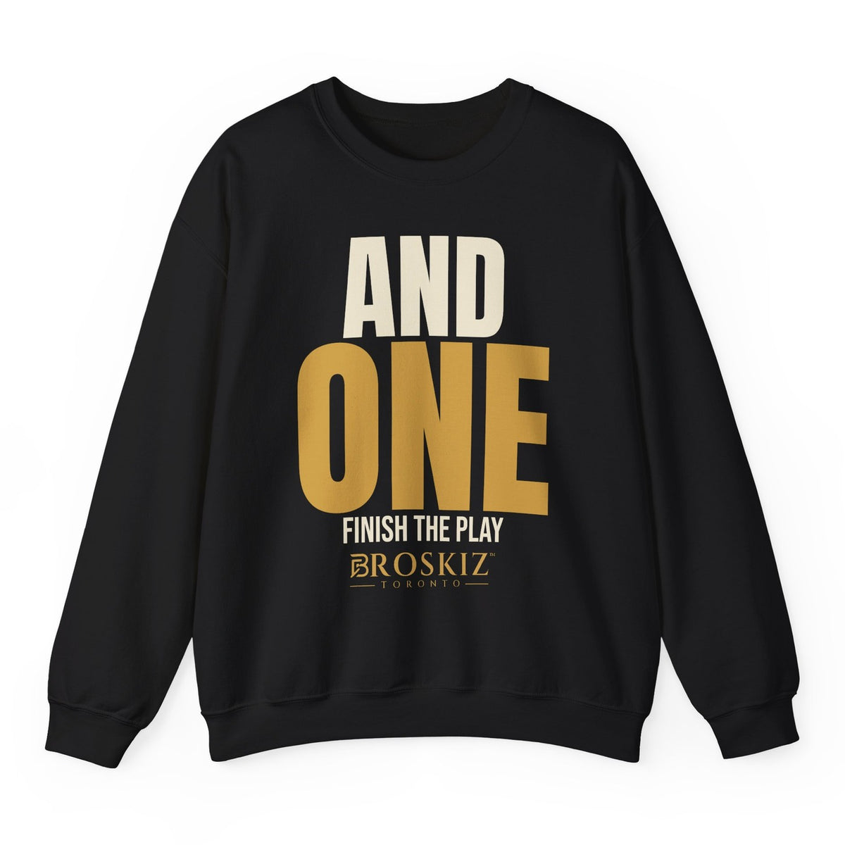 And One Crewneck - Black flat mockup