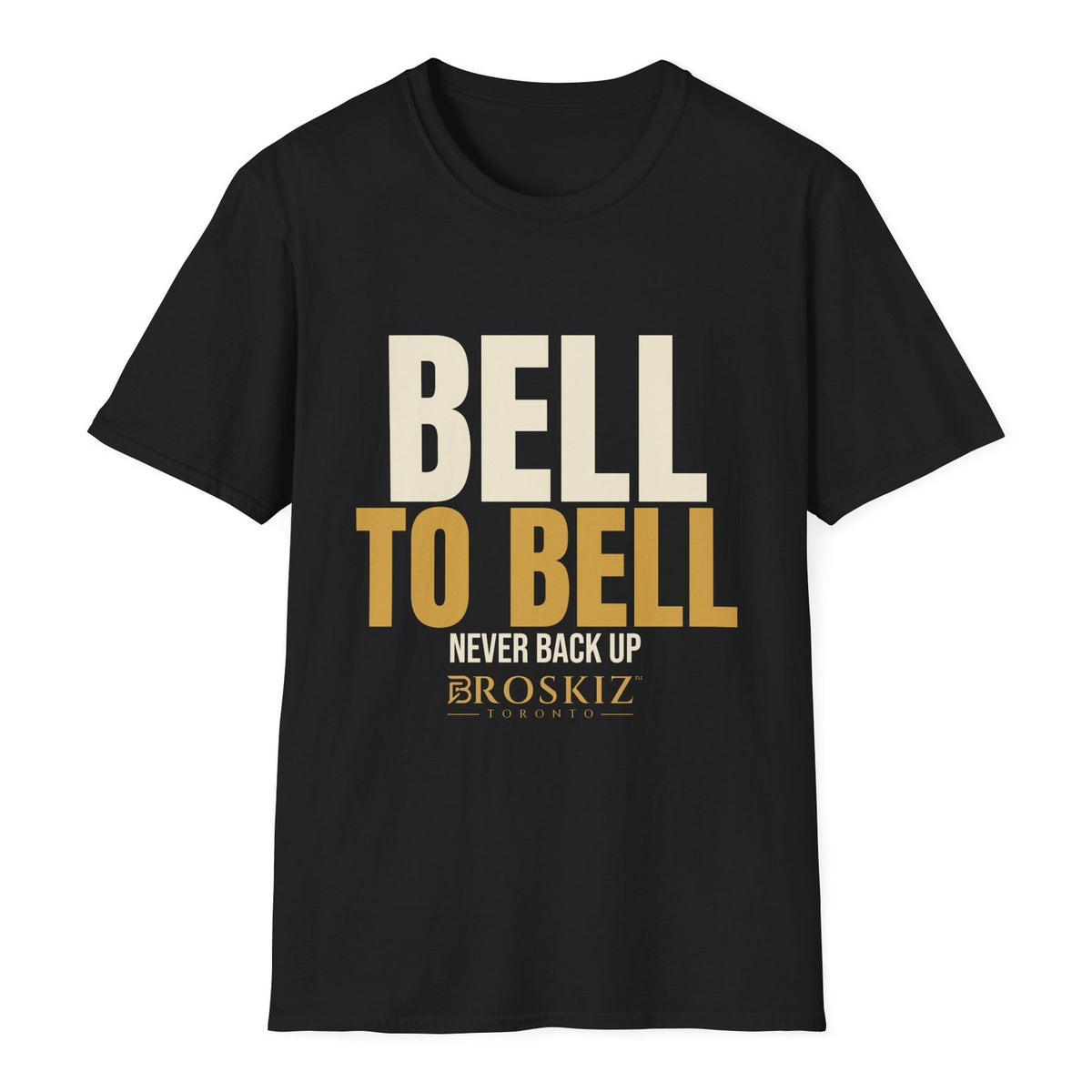 Bell To Bell Tee - Black flat mockup