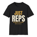 Just Reps Tee - Black flat mockup