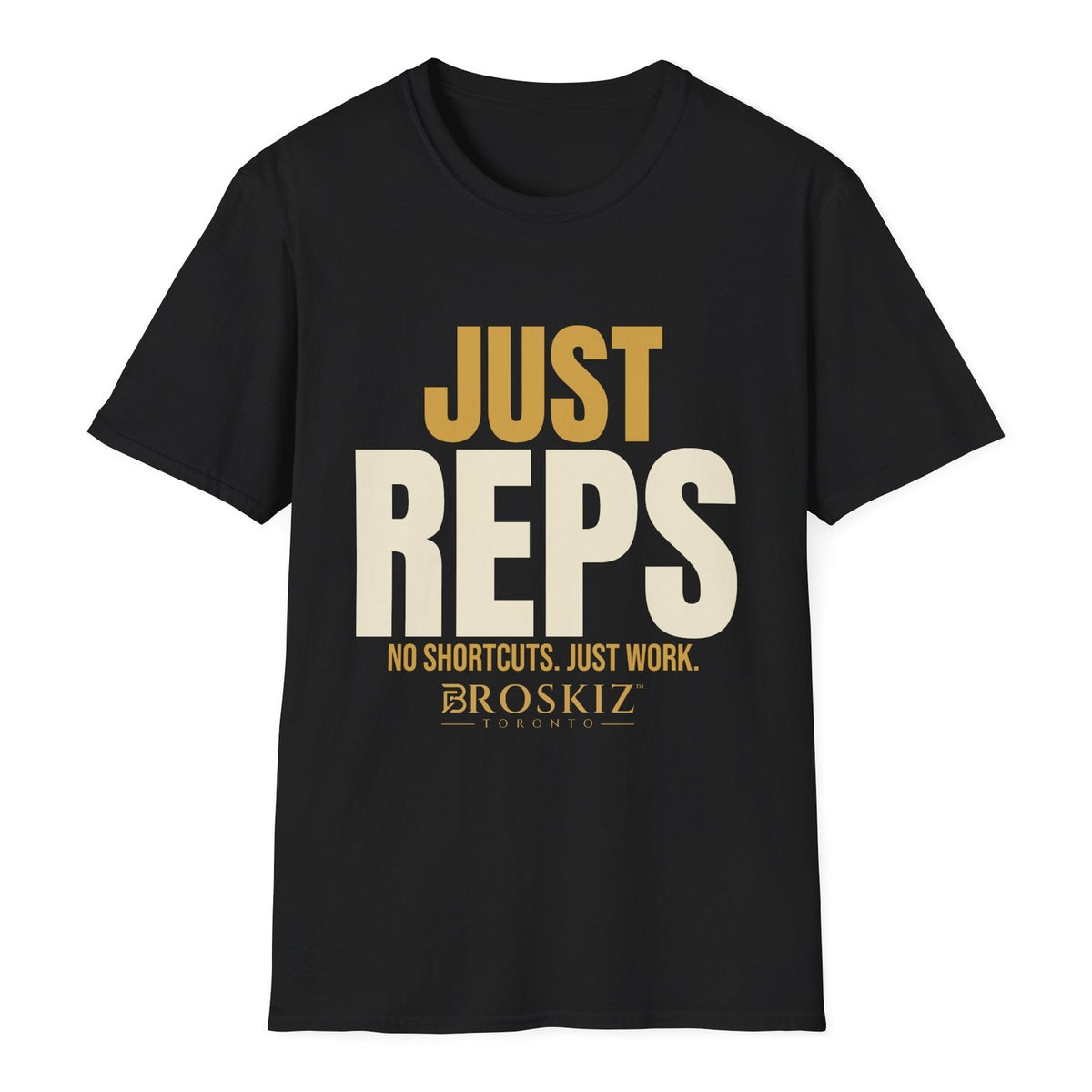 Just Reps Tee - Black flat mockup