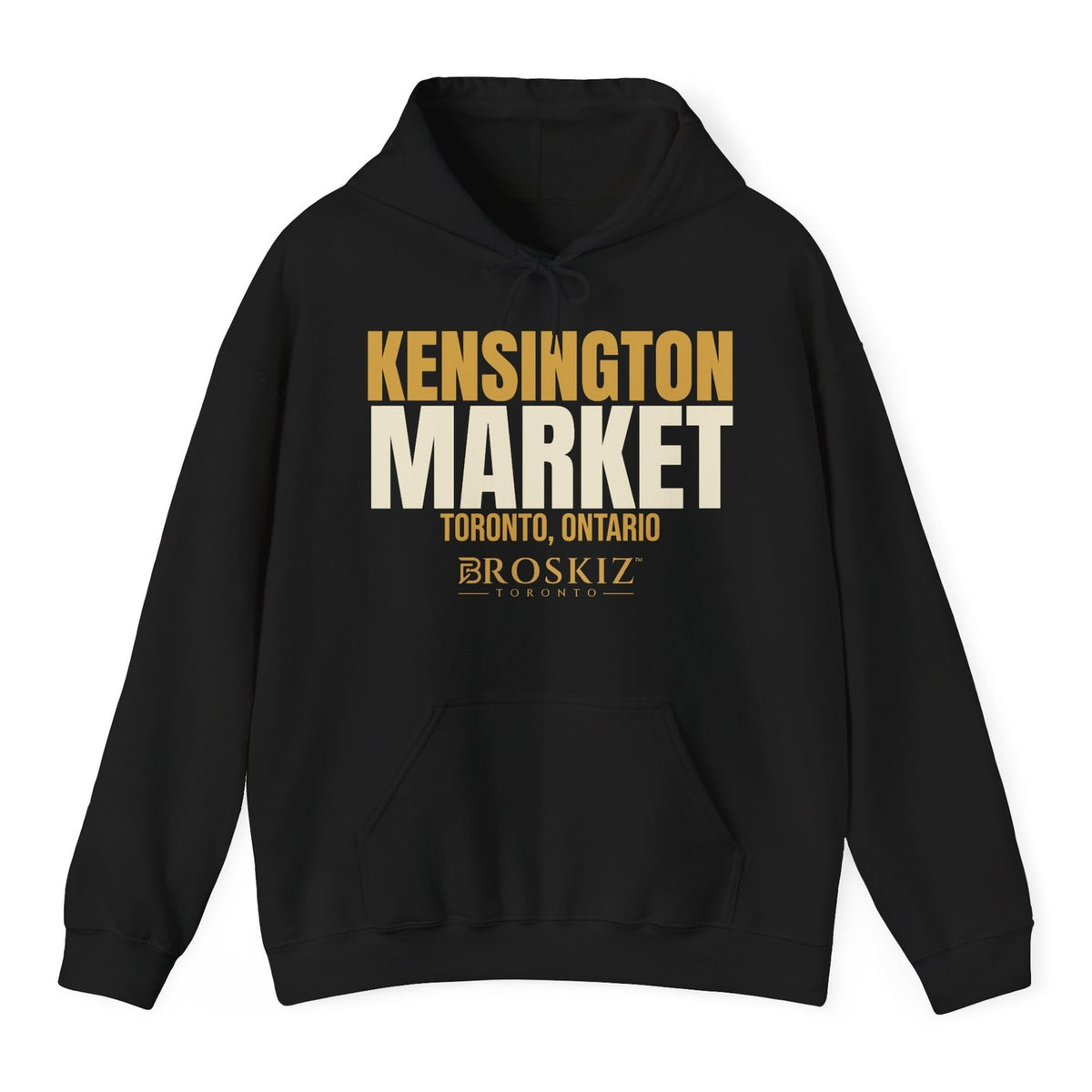 Kensington Hoodie - Black flat mockup
