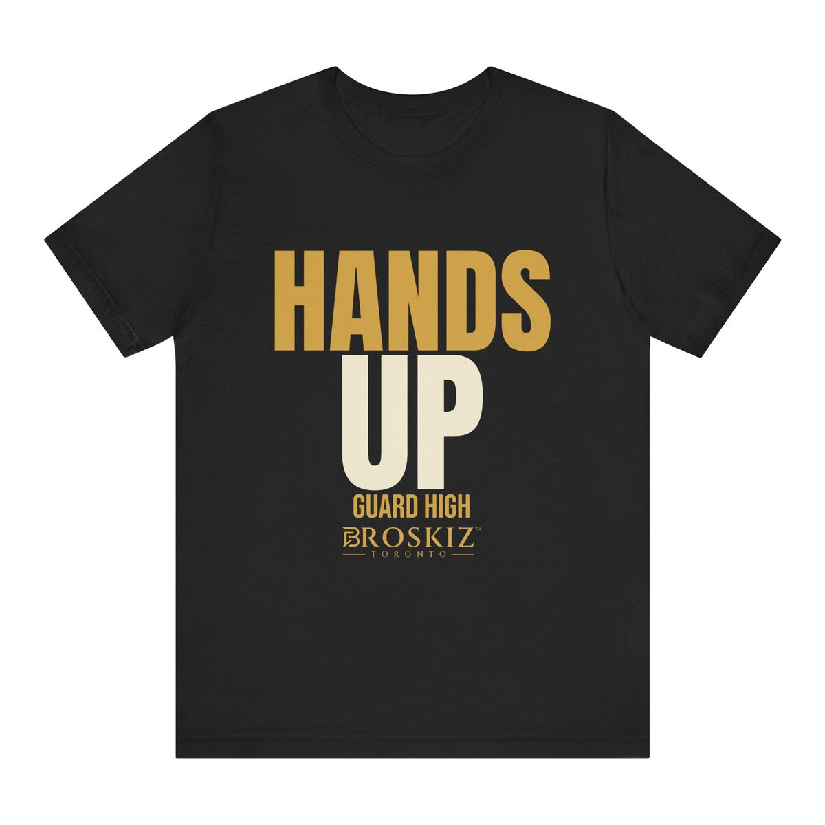 Hands Up Tee - Black flat mockup