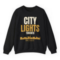 City Lights Crewneck - Black flat mockup