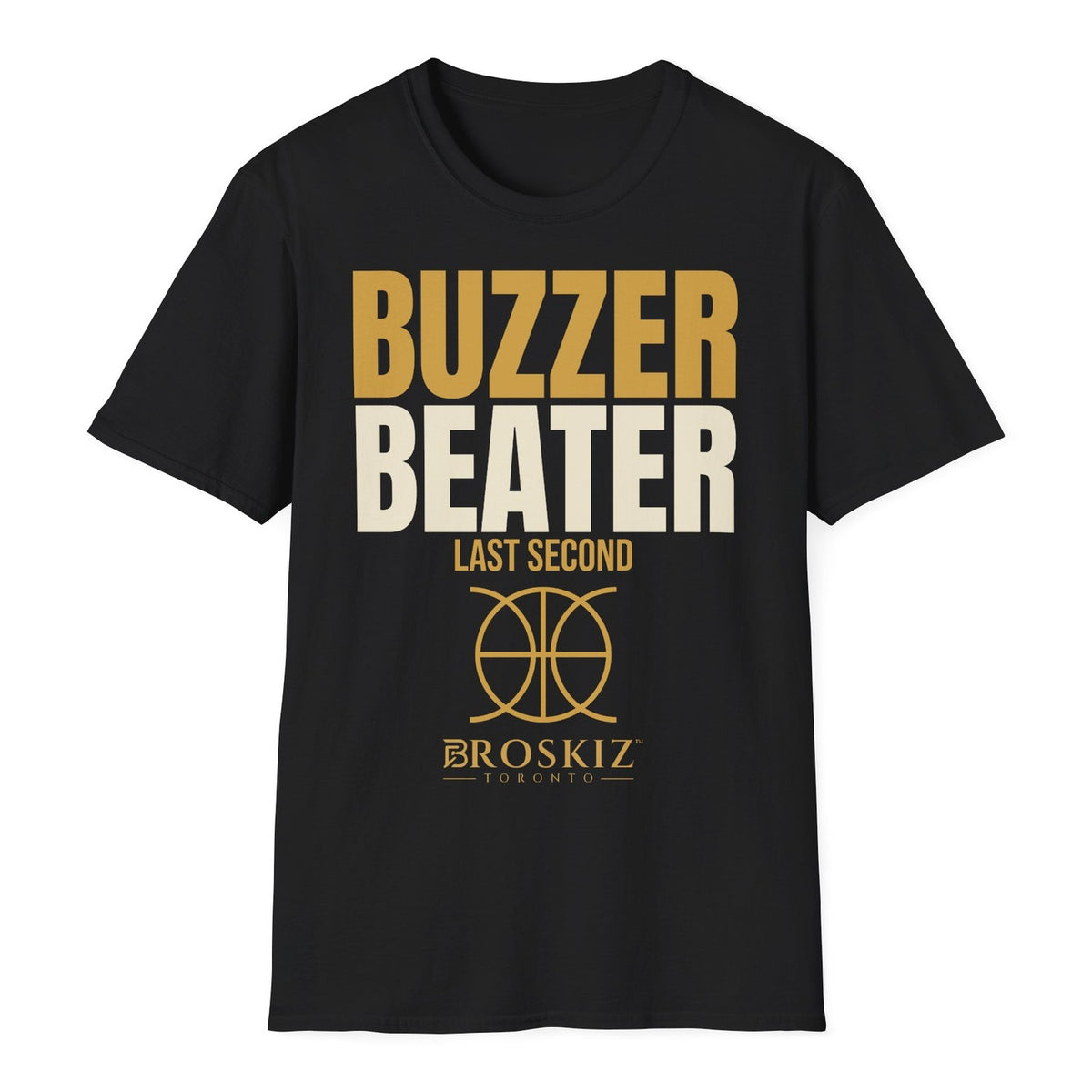 Buzzer Beater Tee - Black flat mockup