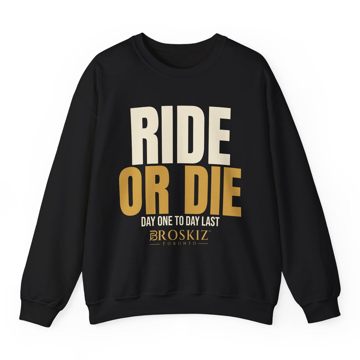 Ride Or Die Crewneck - Black flat mockup