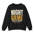 Night Game Crewneck - Black flat mockup
