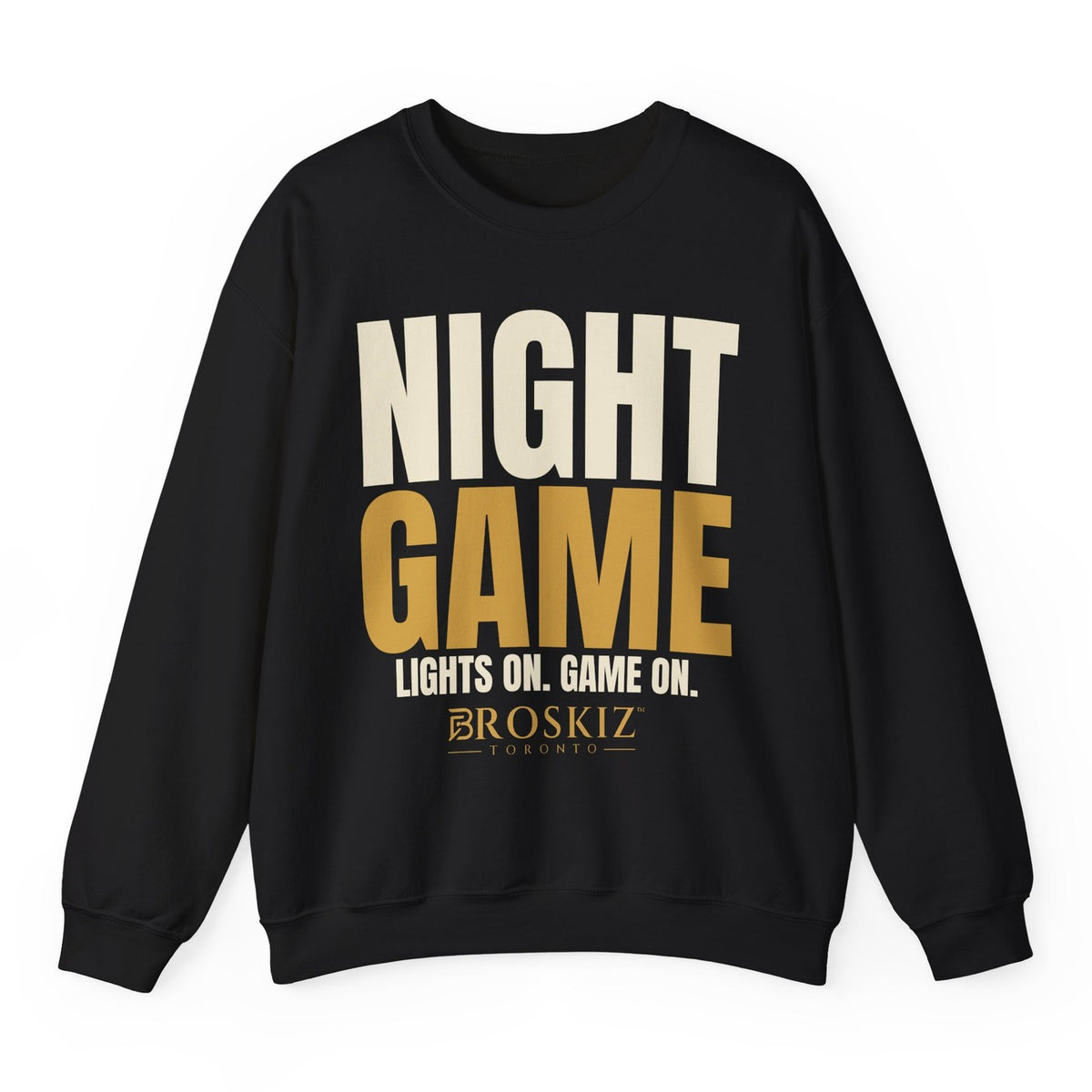 Night Game Crewneck - Black flat mockup