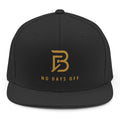 B No Days Off Snapback - Black mockup