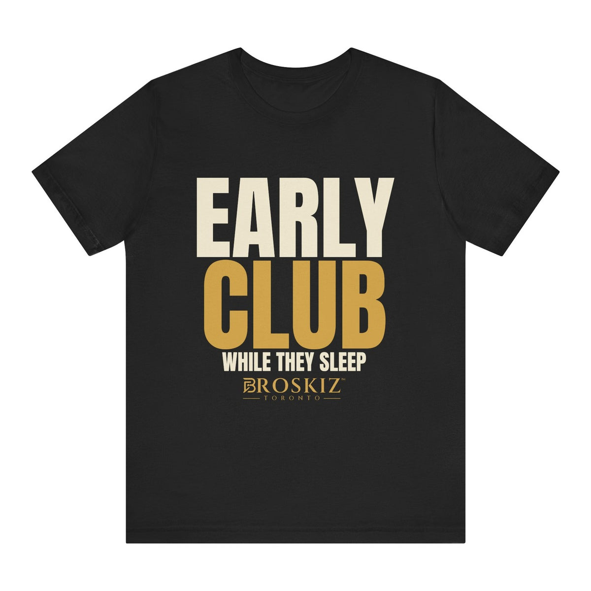 Early Club Tee - Black flat mockup