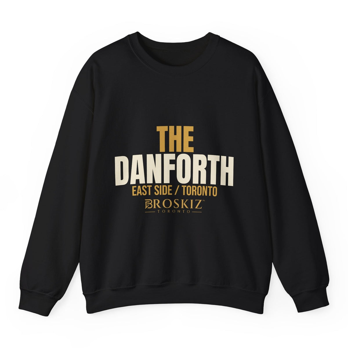 The Danforth Crewneck - Black flat mockup