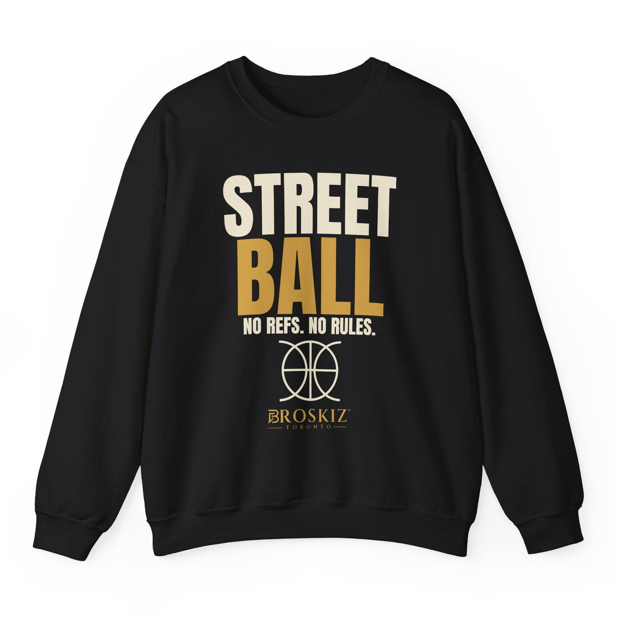 Street Ball Crewneck - Black flat mockup