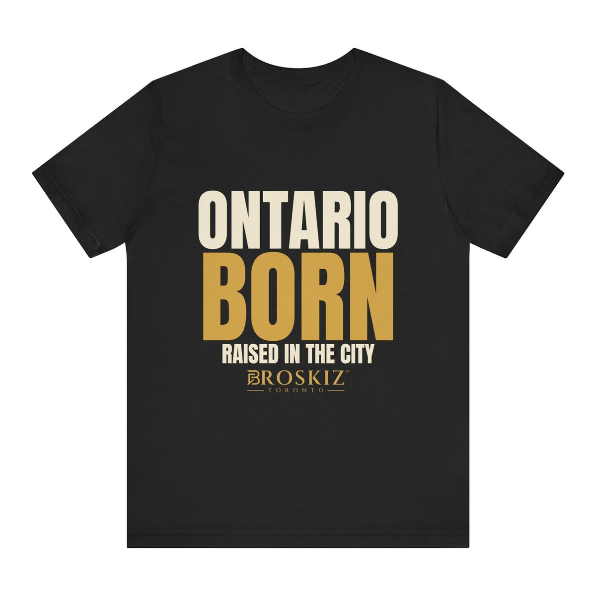 Ontario Born Tee - Black flat mockup
