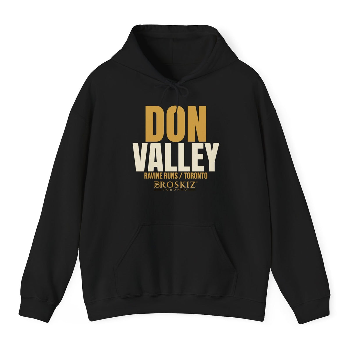 Don Valley Hoodie - Black flat mockup