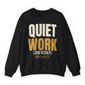 Quiet Work Crewneck - Black flat mockup