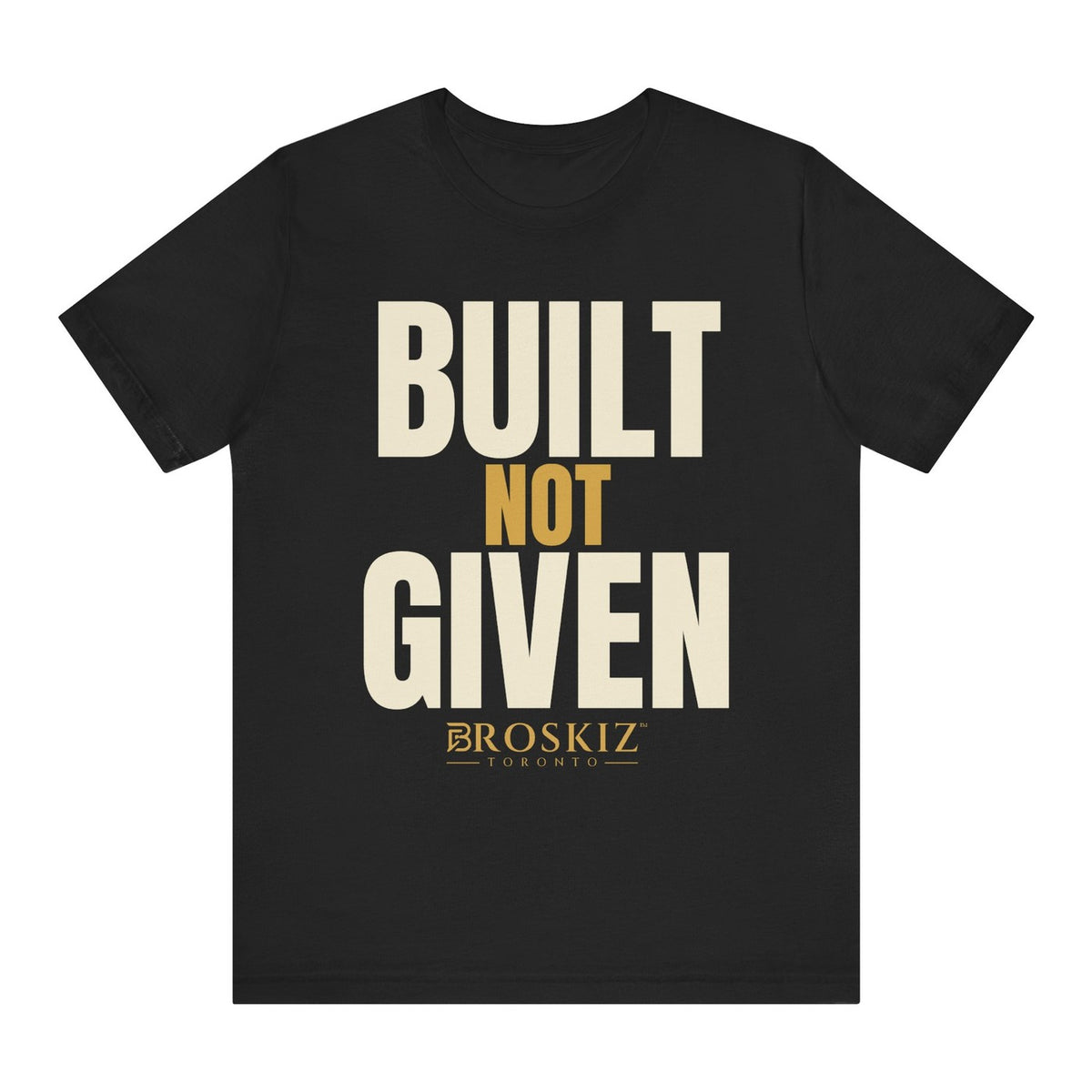 Built Not Given Tee - Black flat mockup