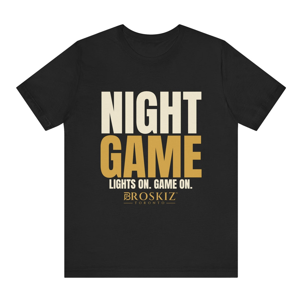Night Game Tee - Black flat mockup