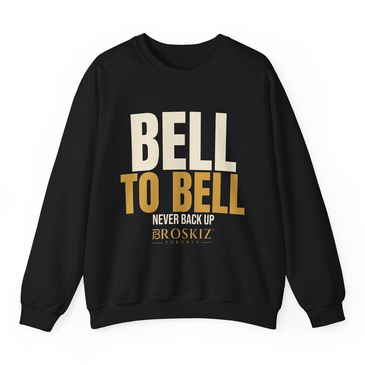 Bell To Bell Crewneck - Black flat mockup