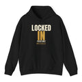 Locked In Hoodie - Black flat mockup