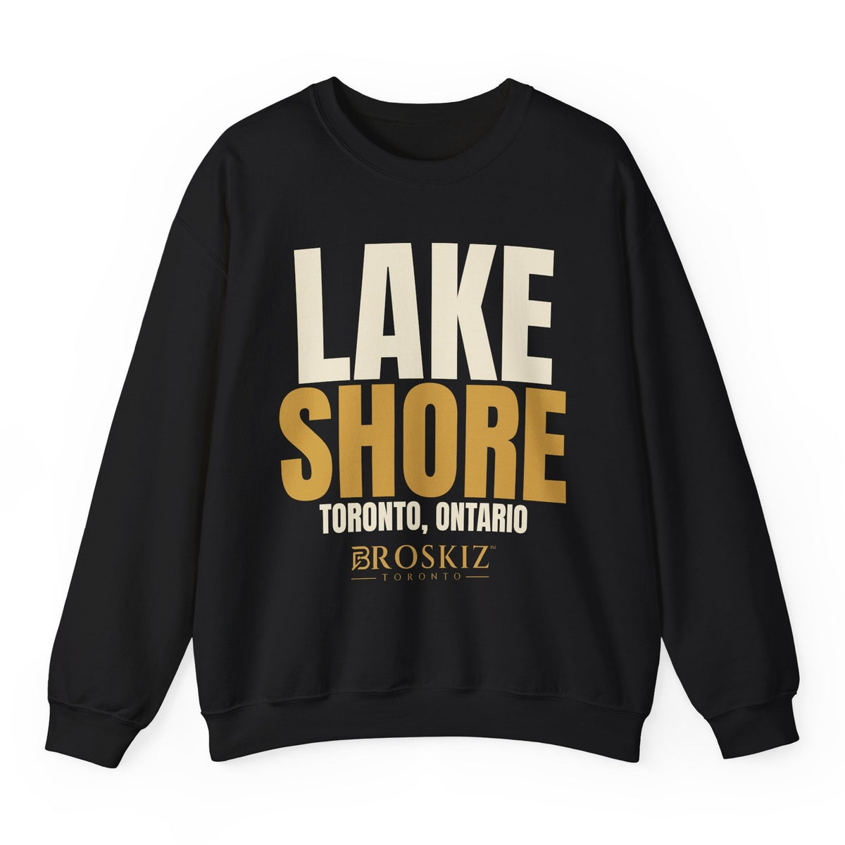 Lakeshore Crewneck - Black flat mockup