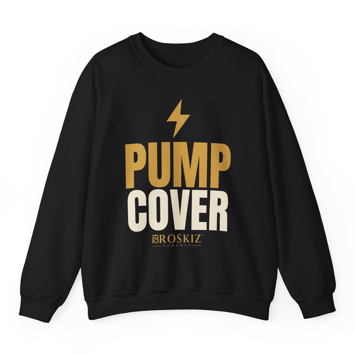 Pump Cover Crewneck - Black flat mockup