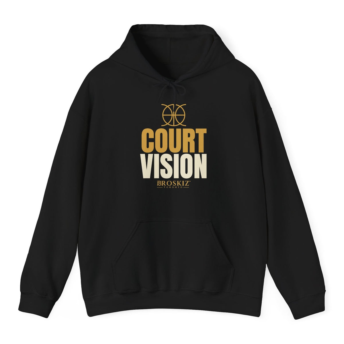 Court Vision Hoodie - Black flat mockup