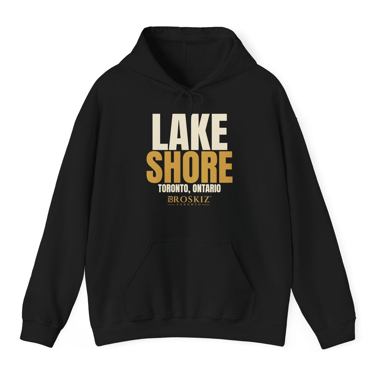 Lakeshore Hoodie - Black flat mockup