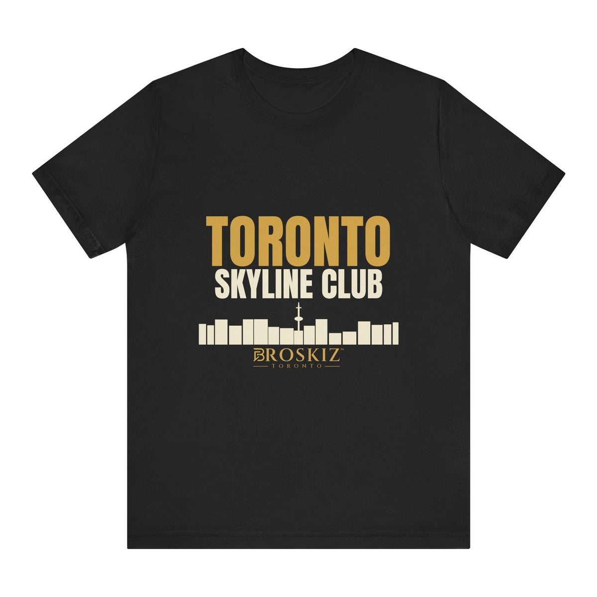 Skyline Crest Tee - Black flat mockup