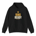 Ring Ready Hoodie - Black flat mockup