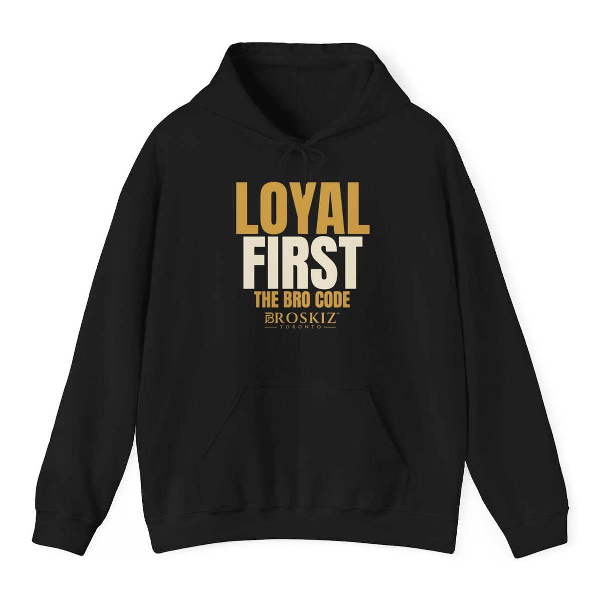 Loyal First Hoodie - Black flat mockup