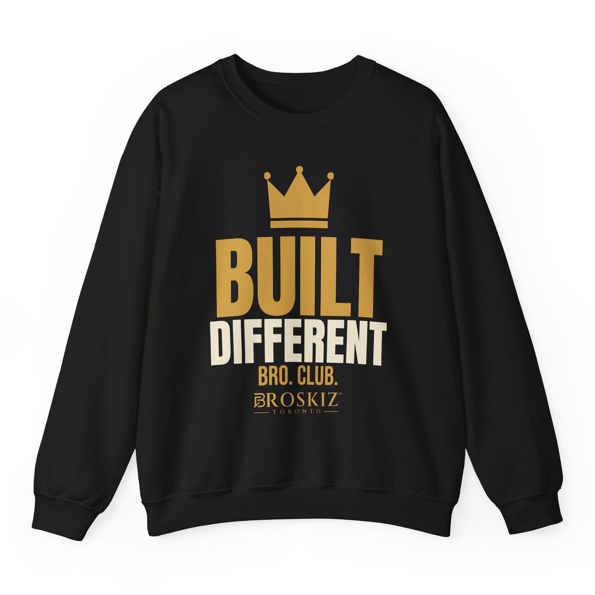 Built Different Crewneck - Black flat mockup
