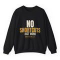No Shortcuts Crewneck - Black flat mockup