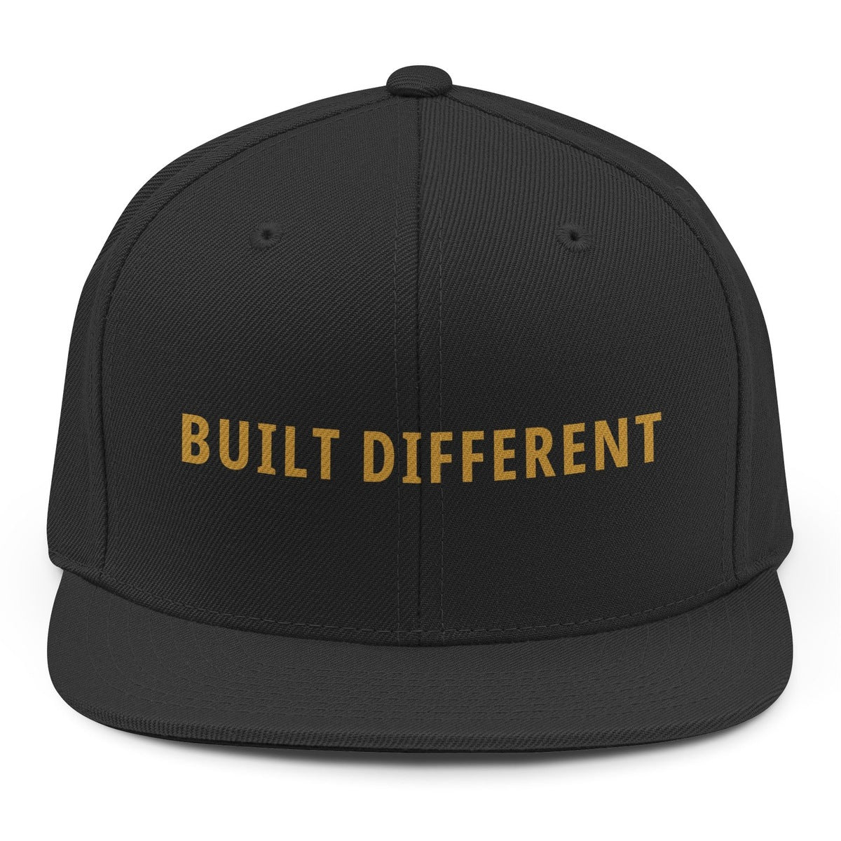 Built Different Snapback - Black mockup