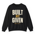 Built Not Given Crewneck - Black flat mockup