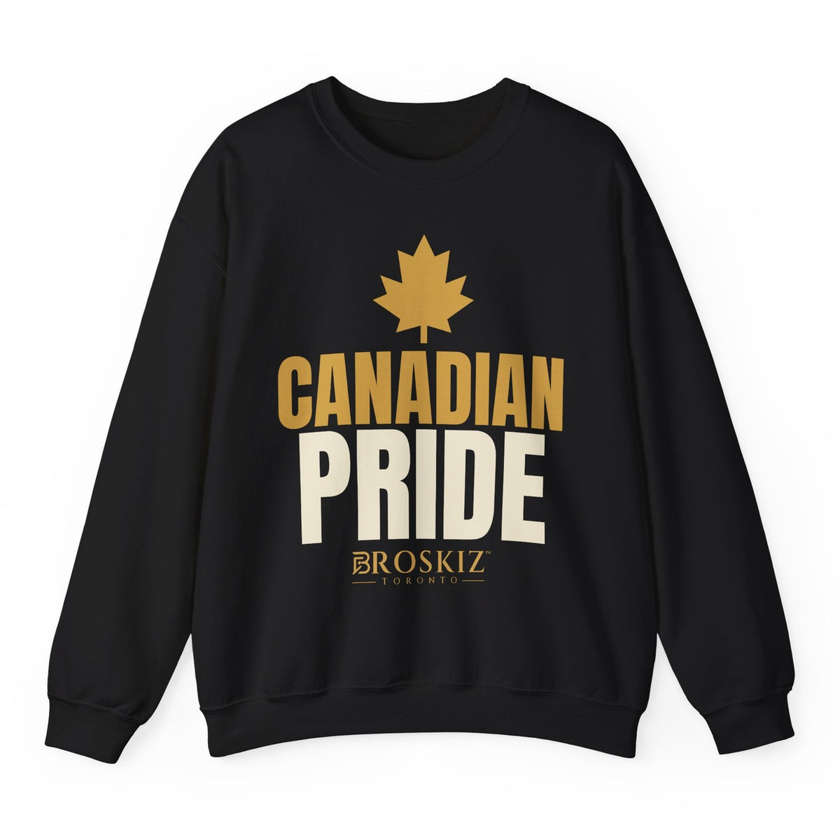 Maple Leaf Pride Crewneck - Black flat mockup