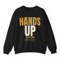 Hands Up Crewneck - Black flat mockup