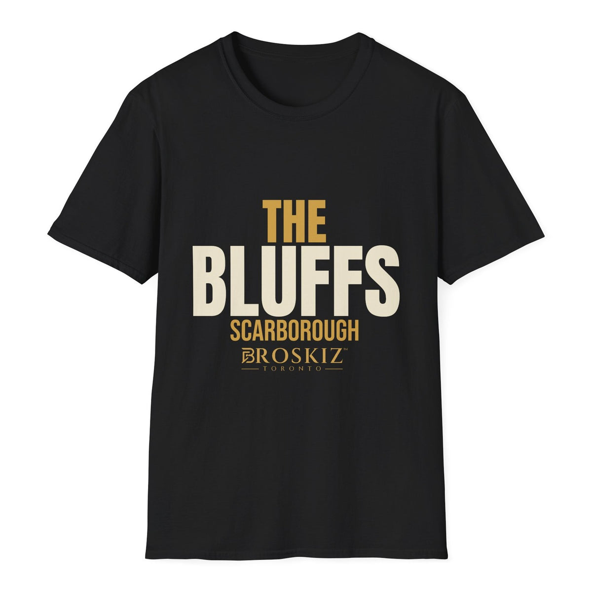 The Bluffs Tee - Black flat mockup