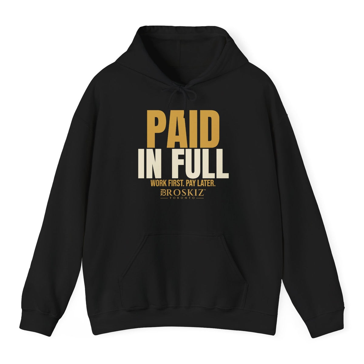 Paid In Full Hoodie - Black flat mockup