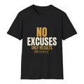 No Excuses Tee - Black flat mockup