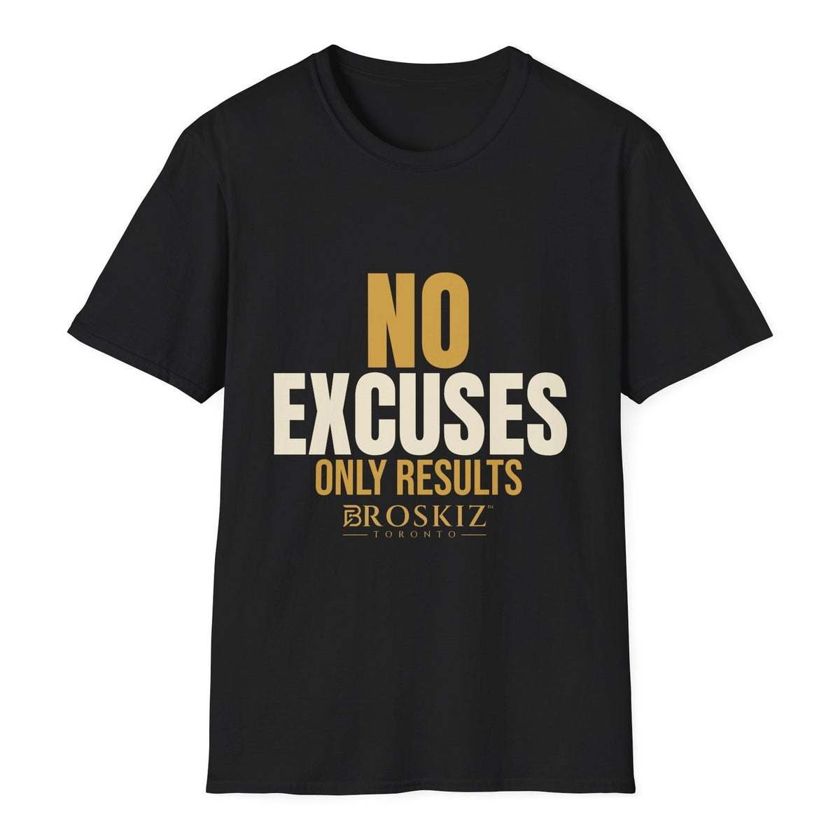No Excuses Tee - Black flat mockup