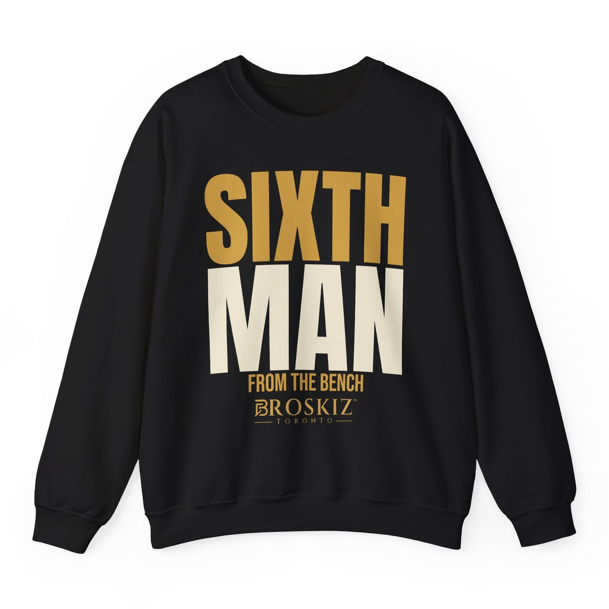 Sixth Man Crewneck - Black flat mockup