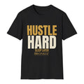 Hustle Hard Tee - Black flat mockup