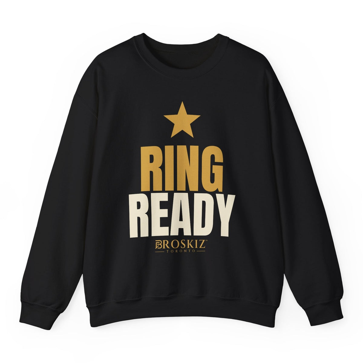 Ring Ready Crewneck - Black flat mockup