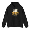 Jab Cross Hoodie - Black flat mockup