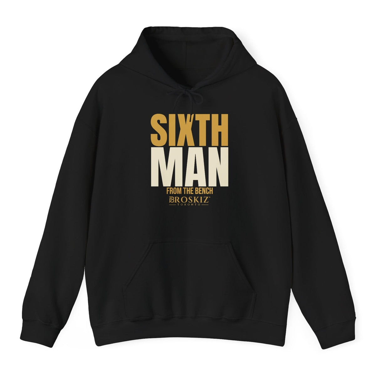 Sixth Man Hoodie - Black flat mockup