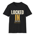 Locked In Tee - Black flat mockup