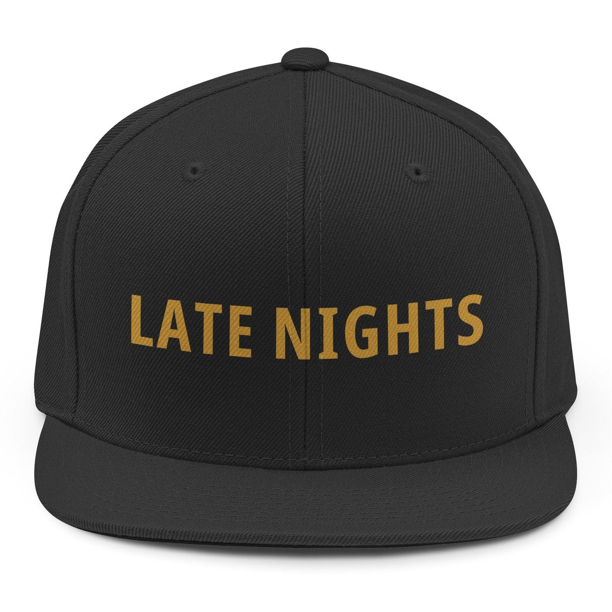 Late Nights Snapback - Black mockup