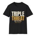 Triple Threat Tee - Black flat mockup