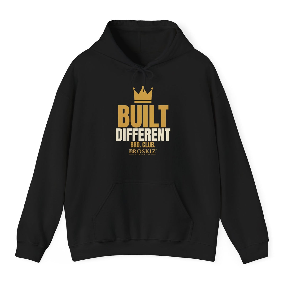 Built Different Hoodie - Black flat mockup