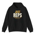 Just Reps Hoodie - Black flat mockup